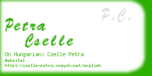 petra cselle business card